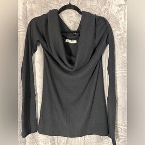 We the Free Cowl Neck Ribbed Black Sweater Women’s Size XL